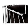 Novo Silver Metal & Black Velvet 2 Seater Sofa with Tapered Arms