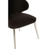 Piermount Metal Furniture Black Velvet Dining Chair (Pair)