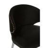 Piermount Metal Furniture Black Velvet Dining Chair (Pair)