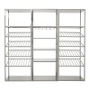 Piermount Metal Furniture Silver Bar Shelf Unit