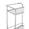 Piermount Metal Furniture Silver Finish 2 Shelf Hand Cart
