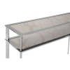 Piermount Metal Furniture Silver Finish 2 Tier Console Table
