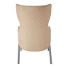 Piermount Metal Furniture White Fabric Armchair