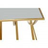 Reena Stainless Steel and Mirrored Glass Gold Finish Coffee Table
