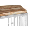 Relic Onyx Stone and Silver Stainless Steel Console Table