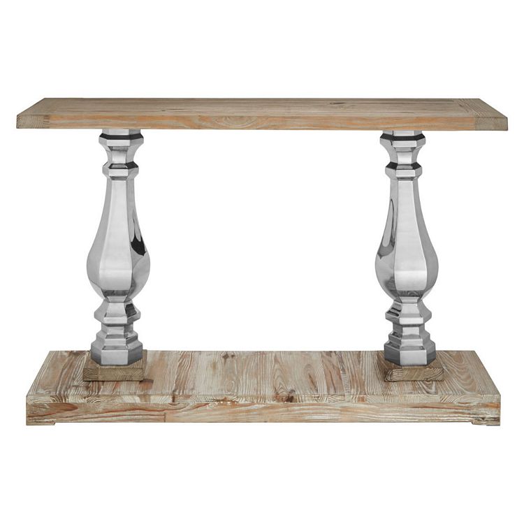 Richmond Pine Wood Furniture Console, Aspen Carved Console Table