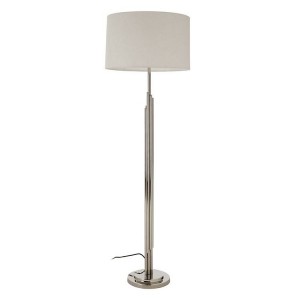 Richmond Stainless Steel Floor Lamp with White Fabric Shade