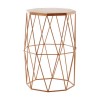 Shalimar Gold Octagonal Side Table with Marble Top