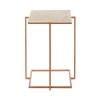 Shalimar Gold Side Table with White Marble Top