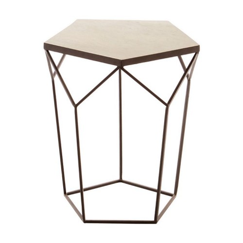 Shalimar Pentagonal Side Table with Marble Top