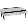 Soho Mirrored Glass Furniture Silver 4 Drawer 3D Glass Coffee Table