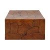 Surak Brown Solid Teak Wood Cuboid Coffee Table