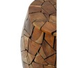 Surak Brown Solid Teak Wood Mosaic pattern Stool