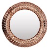 Templar Copper Finish Iron and Mirrored Pebble Effect Wall Mirror