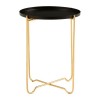 Templar Gold Finish Iron and Black Top Side Table Set of 3