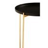 Templar Gold Finish Iron and Black Top Side Table Set of 3