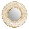 Templar Gold Finish Iron and Mirrored Glass Convex Wall Mirror (pair)