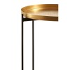 Templar Gold Finish Top Side Table with Black Iron Base Set of 3