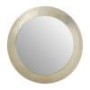 Templar Hammered Pewter Finish Iron and Mirrored Round Wall Mirror (pair)
