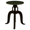 Vasco Industrial Furniture 3 Iron Leg Adjustable Green Marble Bar Stool (Pair)