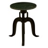 Vasco Industrial Furniture 3 Iron Leg Adjustable Green Marble Bar Stool (Pair)