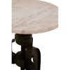 Vasco Industrial Furniture 3 Iron Leg Adjustable White Marble Bar Stool (Pair)