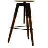 Vasco Industrial Furniture 3 Iron Leg Bar Stool With Marble Top (Pair)