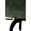 Vasco Industrial Furniture 3 Iron Leg Large Green Marble Dining Table