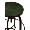 Vasco Industrial Furniture Black Iron and Green Finish Bar Stool (Pair)