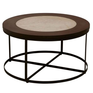 Vasco Industrial Furniture Side Table With Latticed Iron Base
