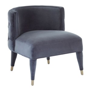 Villi Contemporary Furniture Grey Velvet Feature Chair