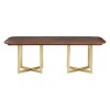 Villi Contemporary Furniture Walnut Wood Extra Large Fixed Dining Table