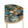 Vita Natural Agate Stone Furniture Blue Side Table