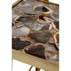 Vita Natural Agate Stone Furniture Gold Finish Drinks Trolley