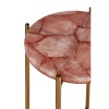 Vita Natural Agate Stone Furniture Pink Quartz Side Table