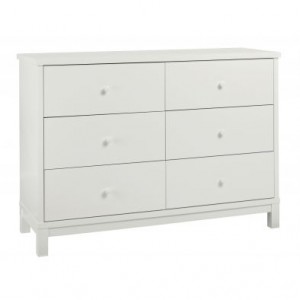 Atlanta White Painted Furniture 6 Drawer Wide Chest