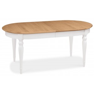Hampstead Two Tone Painted Furniture Oval Extending Dining Table