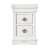 Bentley Designs Chantilly White Furniture 2 Drawer Bedside Cabinet