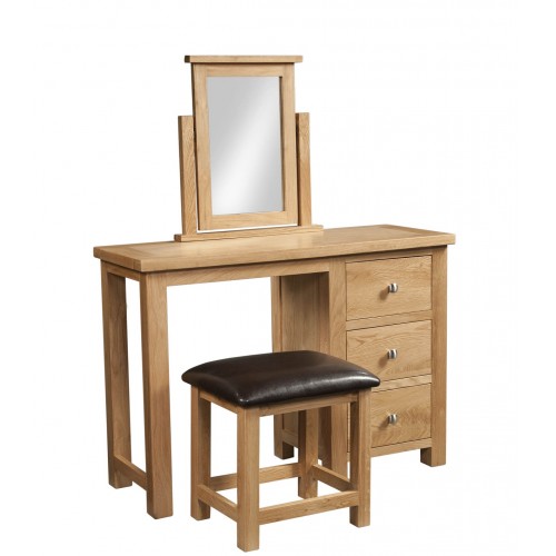 Devonshire Dorset Oak Furniture Dressing Table And Stool