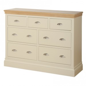 Lundy Painted Oak Furniture 3 Over 4 Jumper Chest Of Drawers