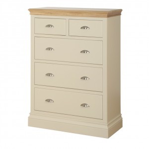 Lundy Painted Oak Furniture 2 Over 3 Jumper Chest Of Drawers