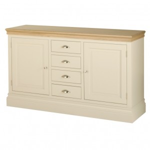 Lundy Painted Oak Furniture 4 Drawer Sideboard