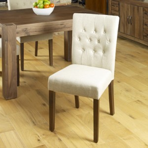 Blenheim Dining Cream Fabric Dining Table Chair Pair