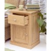Mobel Oak Furniture 1 Door 1 Drawer Lamp Table