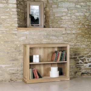 Mobel Oak Furniture Low Bookcase