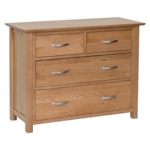 Devonshire New Oak Furniture 2 Over 2 Chest of Drawers