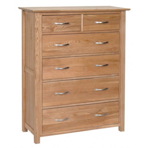 Devonshire New Oak Furniture 2 Over 4 Chest of Drawers