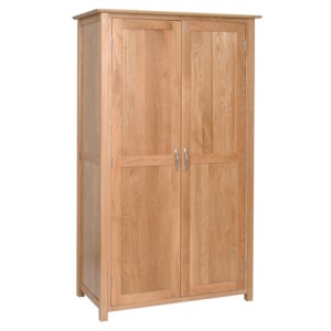 Devonshire New Oak Furniture Full Hanging Double Wardrobe