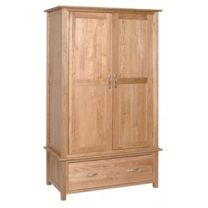 Devonshire New Oak Furniture 1 Drawer Gents Wardrobe