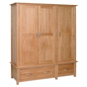 Devonshire New Oak Furniture Triple Wardrobe